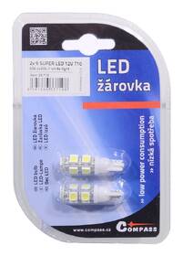 Autožárovka Compass 33719 SUPER LED 12V T10 (2 ks) bílá

 obrázek produktu 1 z 1