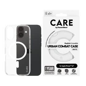 Kryt na mobil PanzerGlass CARE Urban Combat MagSafe na Apple iPhone 16 bílý/průhledný

 obrázek produktu 1 z 4