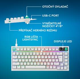 Klávesnice Logitech G316 X 75 - US INT'L layout bílá

 obrázek produktu 15 z 16