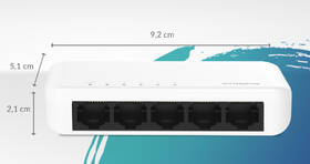 Switch Strong SW5000P 5-Port Gigabit bílý/plast

 obrázek produktu 10 z 11
