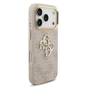 Kryt na mobil Guess PU Leather 4G Metal Logo Gold Frame MagSafe na Apple iPhone 17 Pro růžový

 obrázek produktu 3 z 7