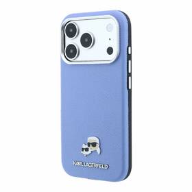 Kryt na mobil Karl Lagerfeld PU Grained Semi Wrap K&CH Heads Magsafe na Apple iPhone 18 Pro modrý

 obrázek produktu 3 z 6