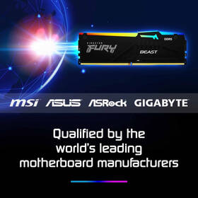 Operační paměť Kingston FURY Beast RGB 64GB (2x32GB) DDR5 6000MHz CL36 1Rx8 černý

 obrázek produktu 3 z 4