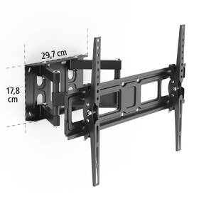 Držák TV Hama polohovatelný, pro úhlopříčky 32" až 84", nosnost 50kg černý

 obrázek produktu 5 z 9