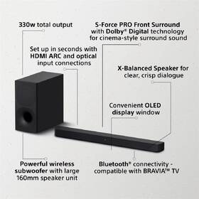 Soundbar Sony HT-S400 černý

 obrázek produktu 13 z 20