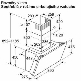 Odsavač par Bosch DWK91LT20 bílý

 obrázek produktu 9 z 15