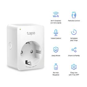 Chytrá zásuvka TP-Link Tapo P100 bílá

 obrázek produktu 1 z 6