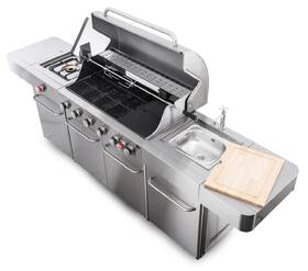 Gril zahradní plynový G21 Nevada BBQ kuchyně Premium Line, 8  hořáků 

 obrázek produktu 6 z 17