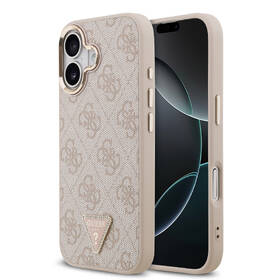 Kryt na mobil Guess PU Leather 4G Triangle Logo Gold Frame MagSafe na Apple iPhone 17 růžový

 obrázek produktu 1 z 7