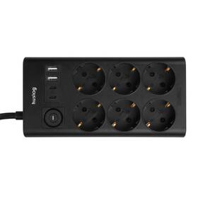Kabel prodlužovací Huslog 15W 6xzásuvka, 2xUSB-C, 2xUSB černý

 obrázek produktu 7 z 9
