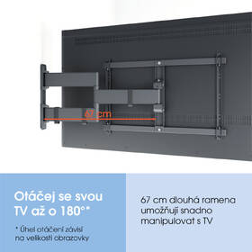 Držák TV Vogel’s TVM 3843 polohovatelný, pro úhlopříčky 50" až 100", nosnost 55 kg černý

 obrázek produktu 6 z 9