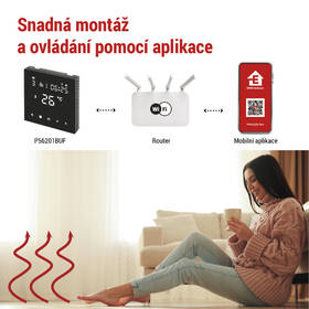Termostat EMOS GoSmart P56201BUF Wi-Fi černý

 obrázek produktu 14 z 18