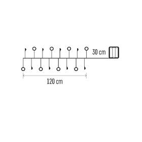 Vánoční osvětlení EMOS girlanda – perly, 1,2 m, 40LED, vnitřní, teplá bílá, časovač 

 obrázek produktu 3 z 5