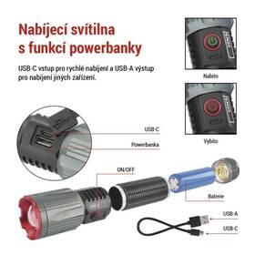 Svítilna EMOS LED NABÍJECÍ KOV. LARGE 3000LM, 5 000 mAh černá/kovová

 obrázek produktu 2 z 8