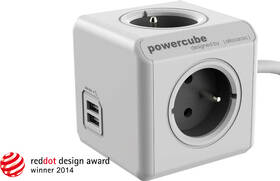 Kabel prodlužovací Powercube USB, 4x zásuvka, 2x USB, 3m bílý

 obrázek produktu 1 z 6