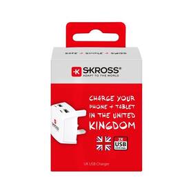 Cestovní adaptér SKROSS pro UK, 2100mA, 2x USB výstup bílý

 obrázek produktu 5 z 6