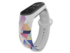 Řemínek Mi-Band na Xiaomi Mi Band 5/6 - motiv Indiánský vzor, bílý 

 obrázek produktu 2 z 3