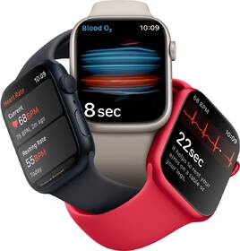 Chytré hodinky Apple Watch Series 8 GPS 45mm pouzdro z temně inkoustového hliníku - temně inkoustový sportovní řemínek 

 obrázek produktu 4 z 8