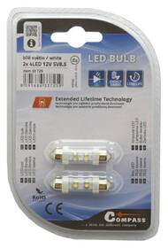 Autožárovka Compass 33725 4LED 12V  suf. SV8.5  (2 ks) bílá

 obrázek produktu 1 z 1