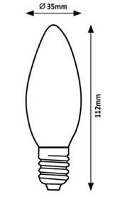 Žárovka LED Rabalux Filament E14 C35, 2W, 470lm, 3000K 

 obrázek produktu 2 z 2