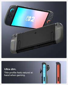 Pouzdro Spigen Nano Pop  Black Sesame  - Nintendo Switch 2 černé/šedé

 obrázek produktu 14 z 19
