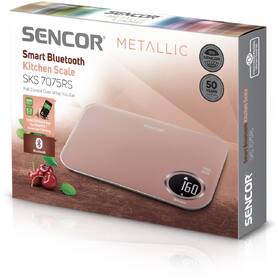 Kuchyňská váha Sencor SKS 7075RS růžová barva
