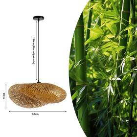 Závěsné svítidlo IMMAX BOHO HILO, D60cm, E27, bambus černé/hnědé

 obrázek produktu 2 z 5
