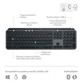 Klávesnice Logitech MX Keys S, US layout - grafitová 

 obrázek produktu 2 z 10