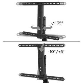 Stojan pro TV Hama Design, stolní, nastavitelný, pro úhlopříčky 32"-65", nosnost 40 kg černý

 obrázek produktu 7 z 12