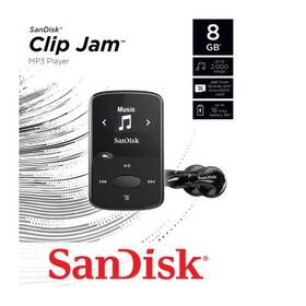 MP3 přehrávač SanDisk Clip Jam 8GB černá barva

