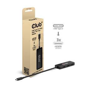 USB Hub Club3D USB-C na 3xHDMI, Single: 8K30Hz, Triple: 4K60Hz černý

 obrázek produktu 1 z 2