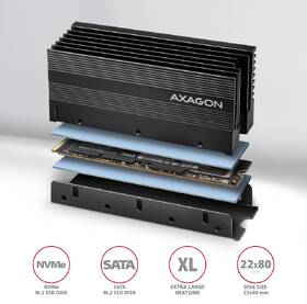 Chladič Axagon CLR-M2XL, M.2 SSD 2280, 36 mm černý

 obrázek produktu 1 z 3