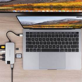 USB Hub HyperDrive Slim USB-C/HDMI, 2x USB 3.1, Mini Display Port, USB-C, RJ45, SD, Micro SD šedý

 obrázek produktu 1 z 2