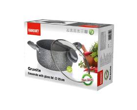 Kastrol s poklicí BANQUET Granite šedý

 obrázek produktu 2 z 2