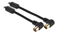 Koaxiální kabel GoGEN 1,2m, pozlacený, opletený, feritový filtr, 90° úhlový konektor černá barva
 Koaxiální kabel GoGEN 1,2m, pozlacený, opletený, feritový filtr, 90° úhlový konektor černá barva