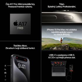 Mobilní telefon Apple iPhone 15 Pro 128GB Natural Titanium 

 obrázek produktu 6 z 8