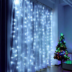 Vánoční osvětlení ColorWay vnitřní, 300 LED, 3× 3m, 220–240V AC, studená bílá 

 obrázek produktu 12 z 18