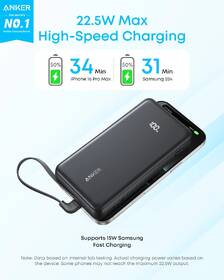Powerbanka Anker Anker Zolo 20000mAh, 22,5W s kabelem USB-C bílá

 obrázek produktu 1 z 5