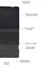 Pouzdro na tablet s klávesnicí COTECi na Apple iPad Pro 12,9" (2020/2021/2022) CZ černé

 obrázek produktu 6 z 7