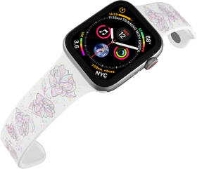 Řemínek Mi-Band na Apple Watch 42/44/45/49 mm - motiv Divoká růže, bílý 

 obrázek produktu 3 z 3