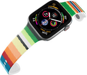 Řemínek Mi-Band na Apple Watch 42/44/45/49 mm - motiv Retro pruhy, bílý 

 obrázek produktu 3 z 3