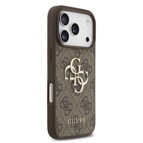 Kryt na mobil Guess PU 4G Metal Logo Strap na Apple iPhone 17 Pro hnědý

 obrázek produktu 2 z 7