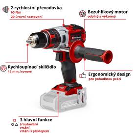 Aku vrtačka Einhell Professional TP-CD 18 Li-i (bez baterie) 4513860 

 obrázek produktu 2 z 9