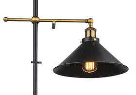 Stojací lampa GLOBO Lenius, 1xE27, 60W černá/zlatá

 obrázek produktu 1 z 1