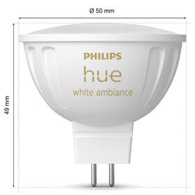 Chytrá žárovka Philips 5,1 W, MR16, GU5,3, White Ambiance, 2 ks 

 obrázek produktu 4 z 6