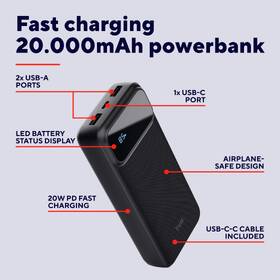 Powerbanka Trust Avala, 20000 mAh, USB-C PD černá

 obrázek produktu 3 z 9