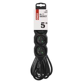 Kabel prodlužovací EMOS 4x zásuvka, 5m černý

 obrázek produktu 2 z 4
