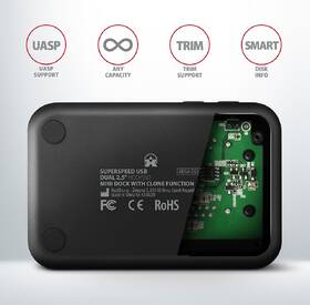 Dokovací stanice Axagon Mini dock Dual 2.5" SSD/HDD stříbrná

 obrázek produktu 6 z 8