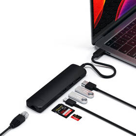 USB Hub Satechi USB-C Slim Multiport (1xHDMI 4K,2x USB 3.0, USB-C, Micro SD, SD, RJ45) černý

 obrázek produktu 8 z 8