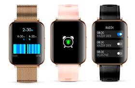 Chytré hodinky Aligator Watch Life, 3x řemínek zlaté

 obrázek produktu 4 z 10